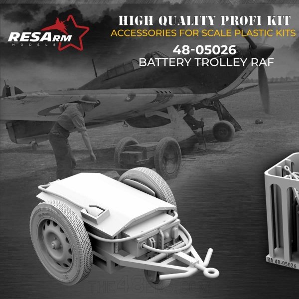 RESArm 48-05026 RAF Battery trolley (3D resin printing) 1/48