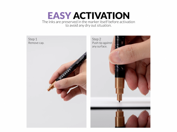 Gaahleri GM-MS09 Metallic Series Markers Scorched Gold