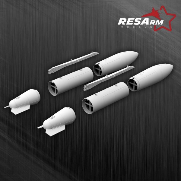 RESARM 48-06027 Dassault MIRAGE 2000 - 2000L fuel tanks (3D resin printing) 1/48