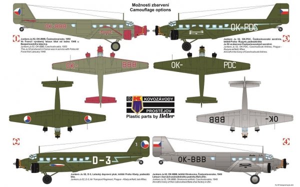 Kozavody Prostejov KPM0127 Ju-52 in Czechoslovak service (1:72)
