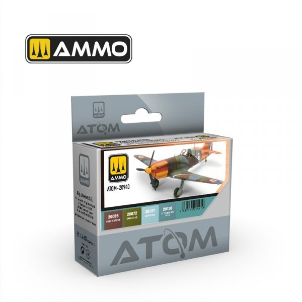 AMMO by Mig Jimenez 20940 ATOM French WWII Aircraft colours Set 4x20ml