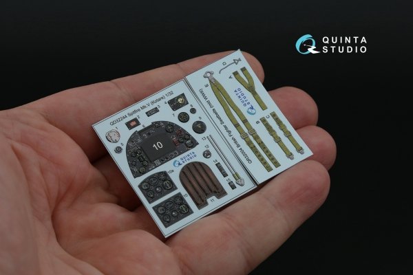 Quinta Studio QD32244 Spitfire Mk.V 3D-Printed &amp; coloured Interior on decal paper (Kotare) 1/32