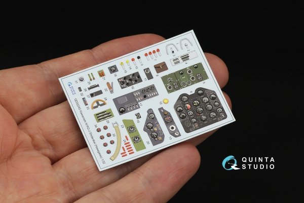 Quinta Studio QD32245 N1K2-J Shidenkai 3D-Printed &amp; coloured Interior on decal paper (Hasegawa) 1/32