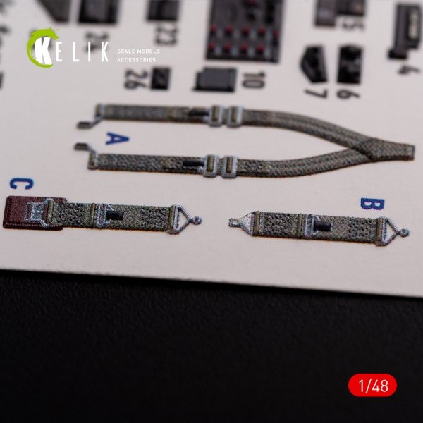KELIK K48015 P-47D &quot;Razorback&quot; interior 3D decals for Tamiya kit 1/48