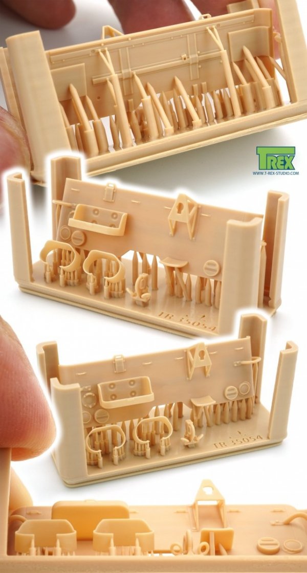 T-Rex Studio TR35054 Willys MB Rear Panel w/Tow Hook Set for TAKOM 1/35