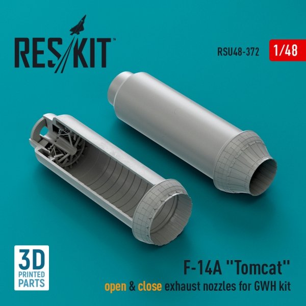 RESKIT RSU48-0372 F-14A &quot;Tomcat&quot; open &amp; close exhaust nozzles for GWH kit (3D Printed) 1/48