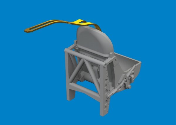 Eduard 672426 Spitfire Mk.I/II/V bakelite seat w/ integral belts PRINT IBG 1/72