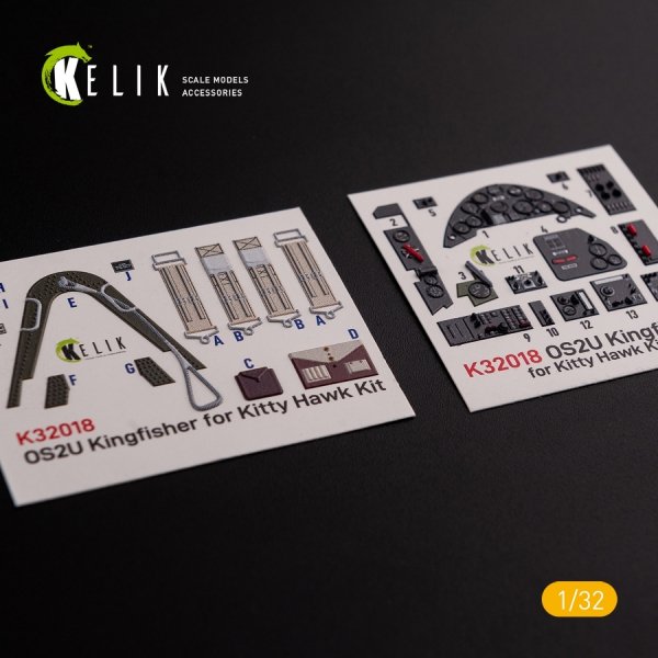 KELIK K32018 OS2U Kingfisher - Interior 3D Decal for Kitty Hawk/Zimi models kit
