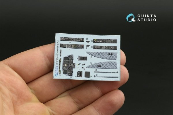 Quinta Studio QD48196 A-10C 3D-Printed &amp; coloured Interior on decal paper (for Italeri ) 1/48