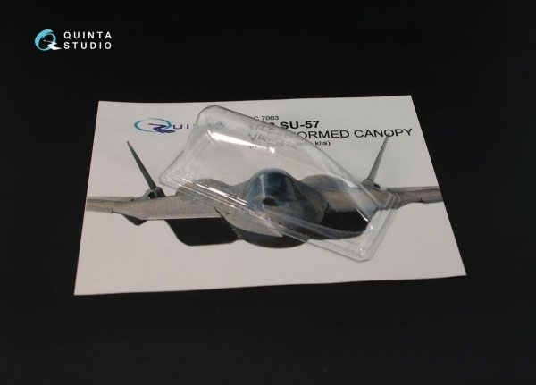 Quinta Studio QC72003 SU-57 vacuformed clear canopy 2 pcs (for 7319 Zvezda kits) 1/72