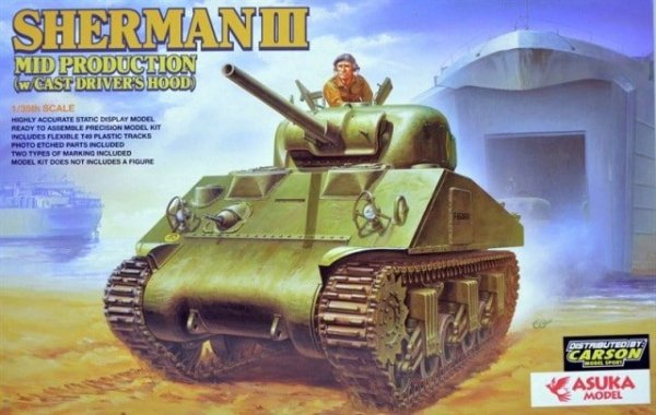 Asuka 35-018 Sherman III mid production (w/cast drivers hood) 1/35