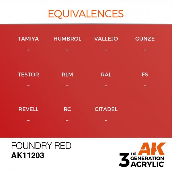 AK Interactive AK11203 FOUNDRY RED – METALLIC 17ml