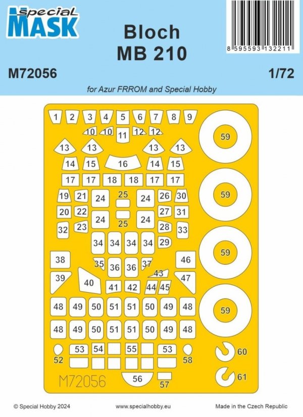 Special Hobby M72056 Bloch MB 210 (For Azur FRROM And Special Hobby) 1/72