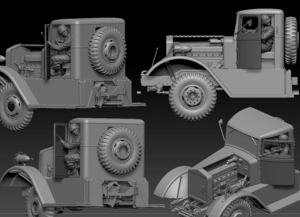 Thunder Model F35010 US Crew WLF Wrecker Series 1-4 with Optional French Heads 1/35