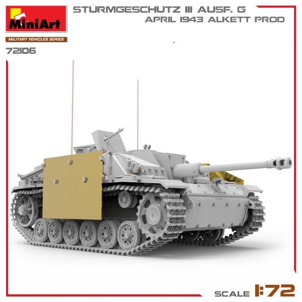 MiniArt 72106 STURMGESCHUTZ III AUSF. G, APRIL 1943 ALKETT PROD. 1/72