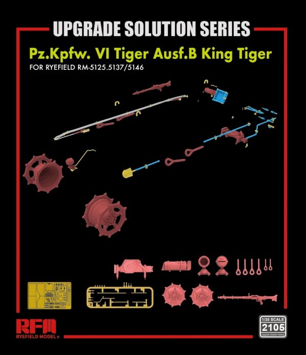 Rye Field Model 2105 Kingtiger Upgrade set for RFM RM5125/5137/5146 1/35