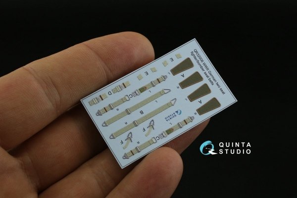 Quinta Studio QD32087 Ju87 D/G 3D-Printed &amp; coloured Interior on decal paper (Trumpeter) 1/32