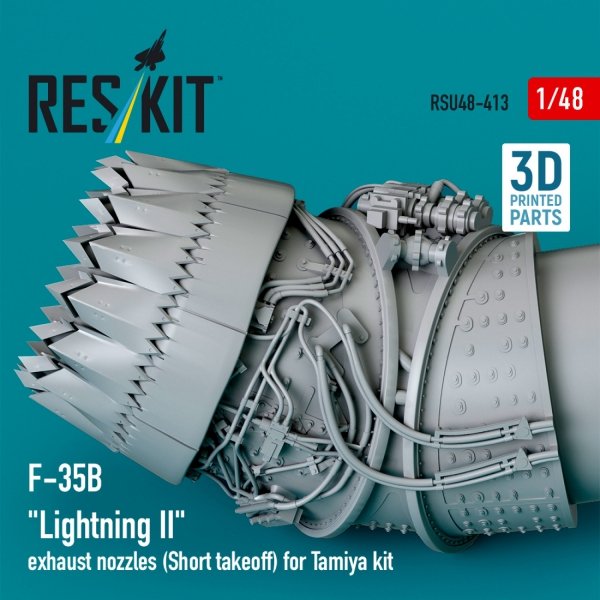 RESKIT RSU48-0413 F-35B &quot;Lightning II&quot; exhaust nozzle (Short takeoff) for Tamiya kit (3D printed) 1/48