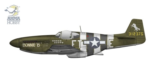 Arma Hobby 70069 P-51 B Mustang Deluxe Set 1/72