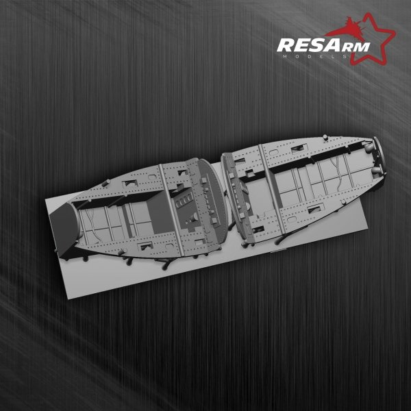 RESARM 48-09001 CHASSIS NICHES (3D resin printing) 1/48