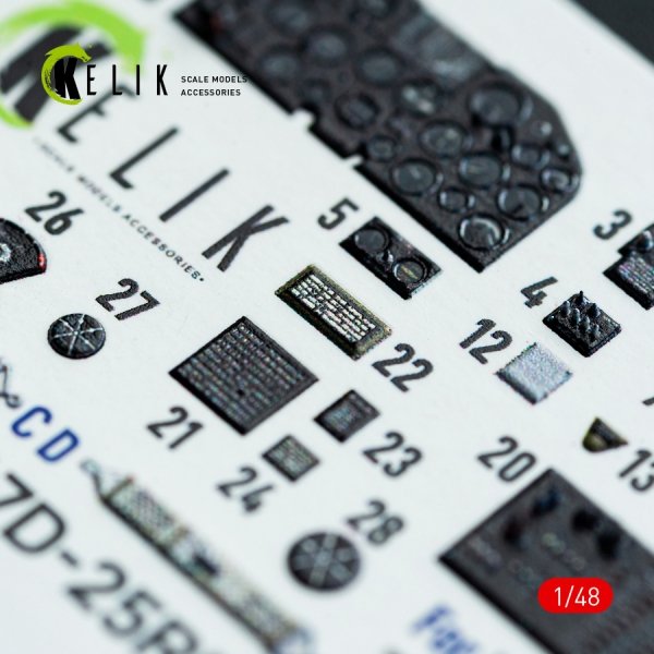 Kelik K48141 P-47D - 25RE/28RA - interior 3D decals for MiniArt kit (1/48)
