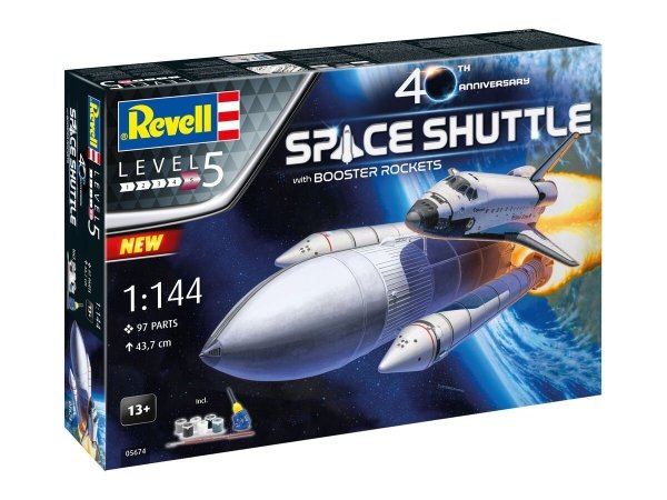 Revell 05674 Space Shuttle &amp; Booster Rockets - 40th Anniversary 1/144