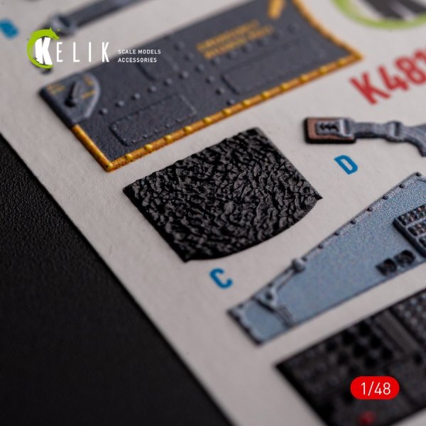 KELIK K48106 UH-1D &quot;Huey&quot; - interior 3D decals for Zimi Model/KittyHawk kit 1/48