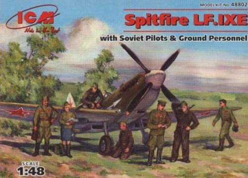ICM 48802 Spitfire LF.IXE with Soviet Pilots and ground personnel (1:48)