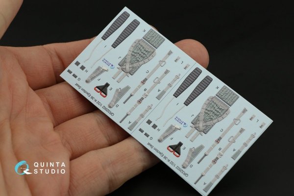 Quinta Studio QD32095 Su-30SM 3D-Printed &amp; coloured Interior on decal paper (conversion for Trumpeter Su-30MKK ) 1/32