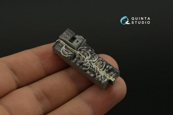 Quinta Studio QD35117 AH-64D Extended forward avionics bays 3D-Printed &amp; coloured Interior on decal paper (Meng) 1/35