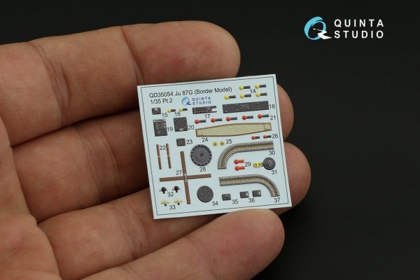 Quinta Studio QD35054 Ju 87G 3D-Printed &amp; coloured Interior on decal paper ( Border Model ) 1/35