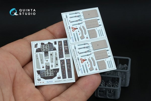 Quinta Studio QD+48603 L-39ZA 3D-Printed &amp; coloured Interior on decal paper ( Trumpeter )( with 3D-printed resin parts ) 1/48