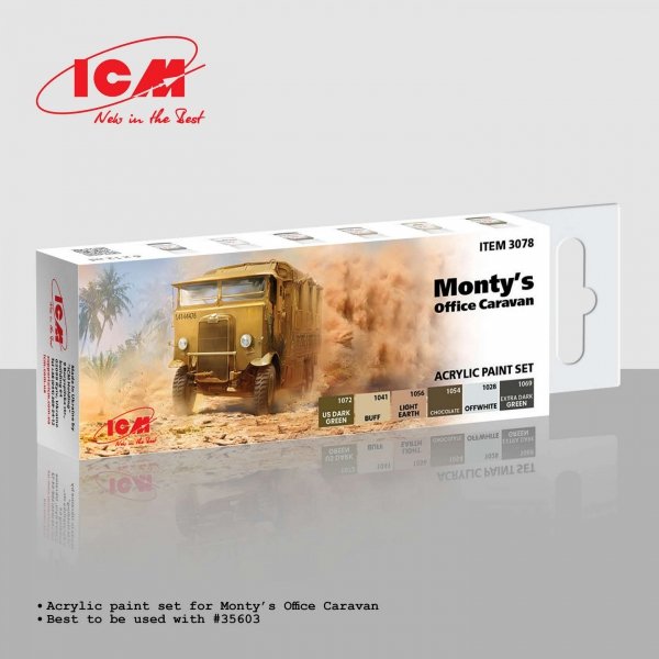 ICM 3078 Acrylic paint set for Monty’s Office Caravan