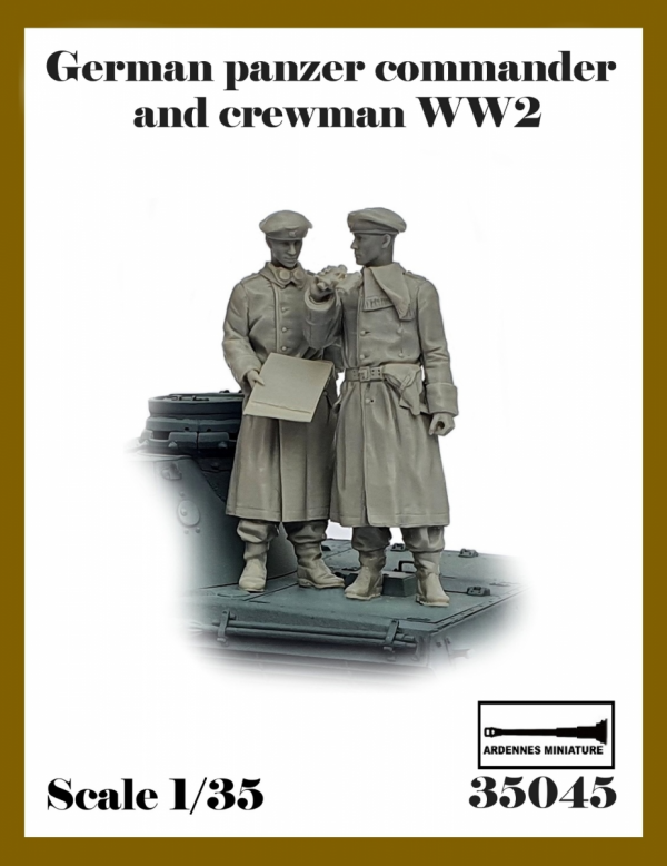 Ardennes Miniature 35045 GERMAN PANZER COMM. AND CREWMAN WW2 1/35