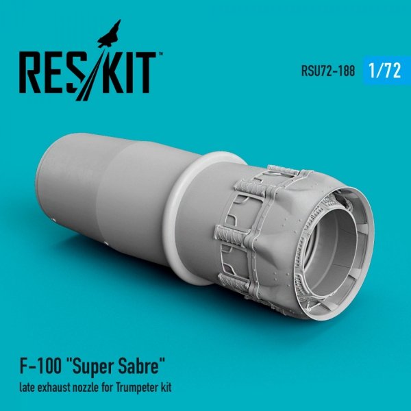 RESKIT RSU72-0188 F-100 &quot;SUPER SABRE&quot; LATE EXHAUST NOZZLE FOR TRUMPETER KIT 1/72