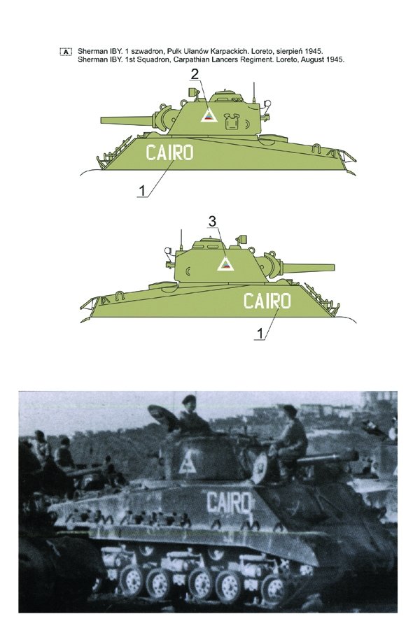 Toro 16D02 Polish Shermans vol.2 Sherman IBY / M4(105)HVSS Carpathian Lancers Regiment 2nd Polish Corps, Italy (for Tamiya 56048) 1/16