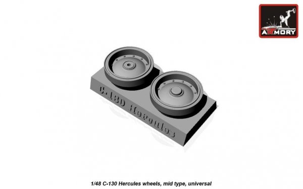 Armory Models AW48310 C-130 Hercules wheels, mid type 1/48