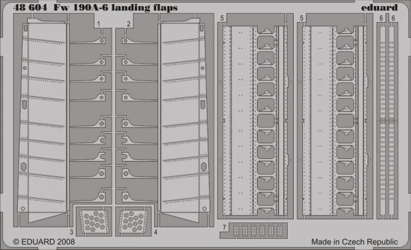 Eduard 48604 Fw 190A-6 landing flaps 1/48  (HASEGAWA)