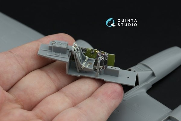 Quinta Studio QD48642 P-38H Lightning 3D-Printed &amp; coloured Interior on decal paper ( Hasegawa ) 1/48