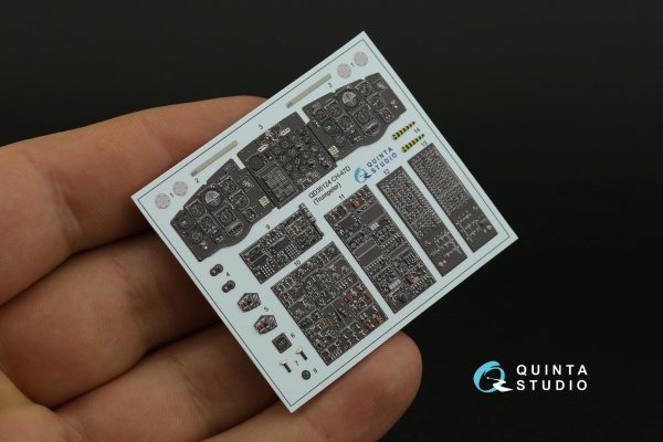 Quinta Studio QD35124 CH-47D 3D-Printed coloured Interior on decal paper (Trumpeter) 1/35