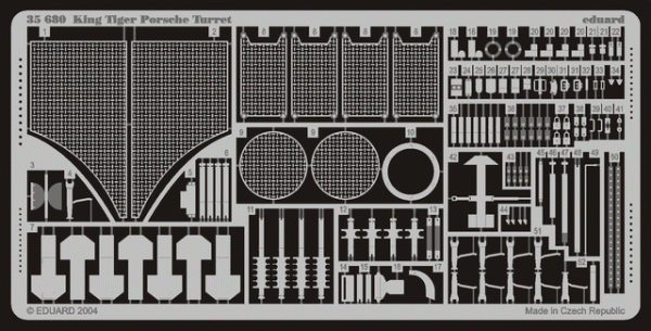 Eduard 35680 King Tiger Porsche 1/35 Dragon