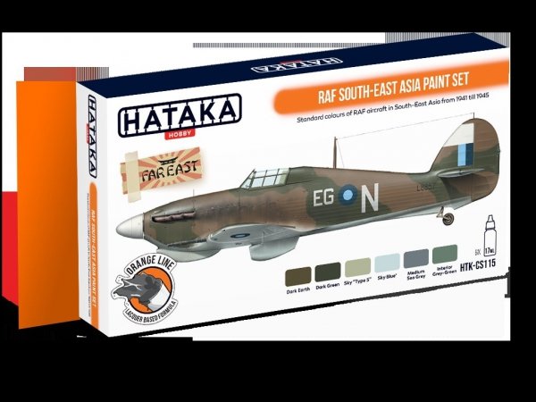 Hataka HTK-CS115 RAF South-East Asia paint set 6x17ml