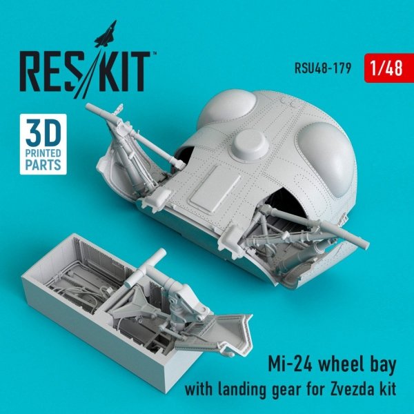 RESKIT RSU48-0179 MI-24 WHEEL BAY WITH LANDING GEAR FOR ZVEZDA KIT 1/48