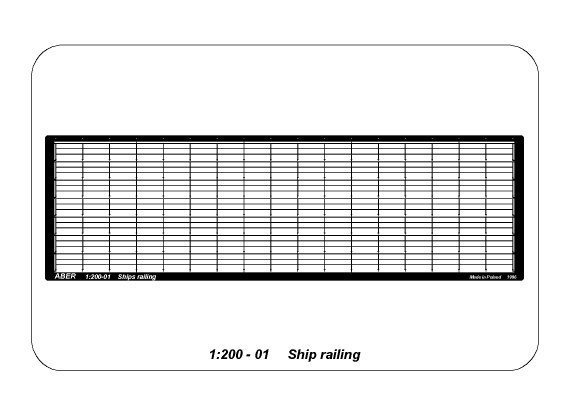 Aber 200-01 Railing 3 horizontal rods (1:200)