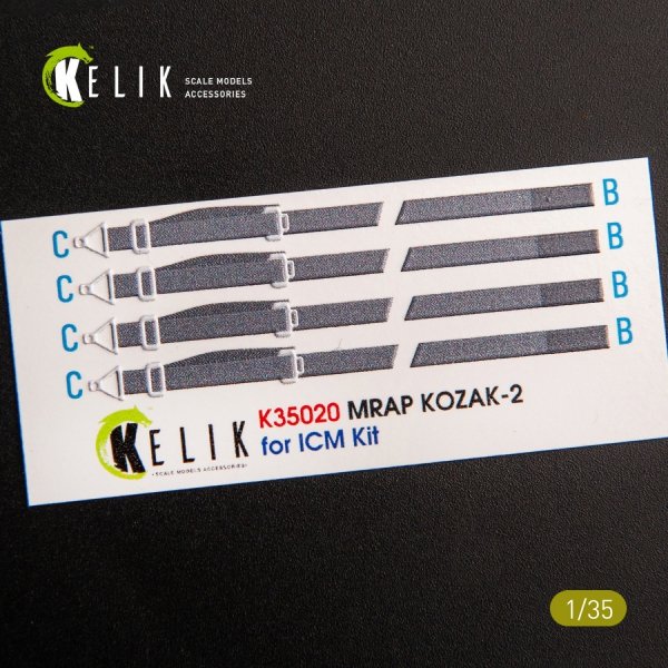KELIK K35020 KOZAK-2 UKRAINIAN MRAP 3D DECALS FOR ICM KIT 1/35