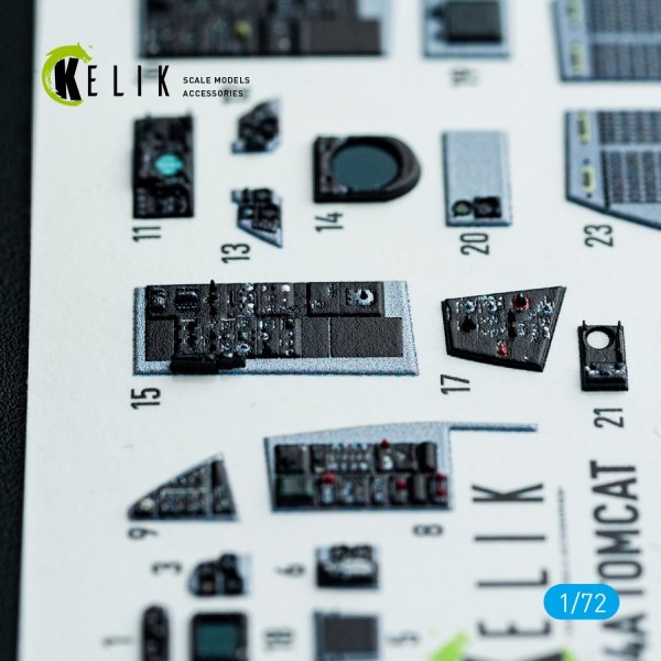 Kelik K72217 F-14A Tomcat - interior 3D decals for HobbyBoss kit (1/72)
