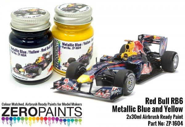 Zero Paints ZP-1604 Red Bull RB6 Metallic Blue and Yellow Paint Set 2x30ml