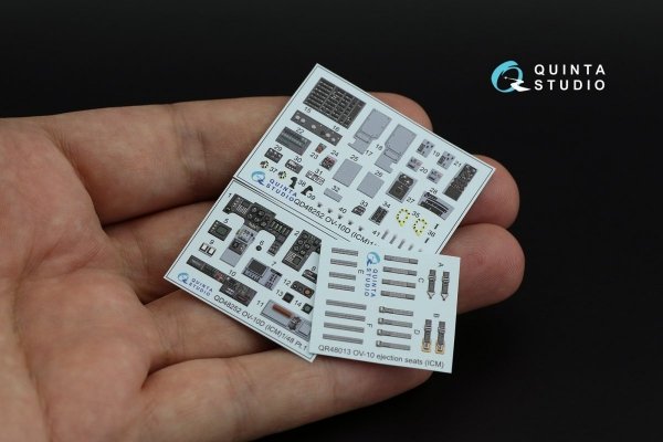 Quinta Studio QD48252 OV-10D Bronco 3D-Printed &amp; coloured Interior on decal paper (ICM) 1/48