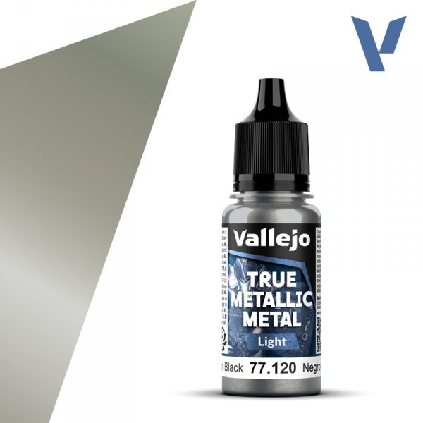 Vallejo 77120 Obsidian Black - True Metallic Metal - Light 18ml
