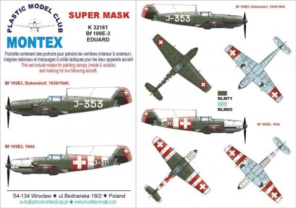 Montex K32161 Bf 109E-3 1/32